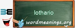 WordMeaning blackboard for lothario